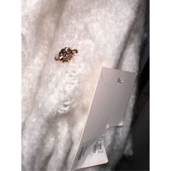 NEW WITH TAGS NWT LC Lauren Conrad Womens Noodle Fringe Soft Oblong Tan Wrap sha - Picture 6 of 9